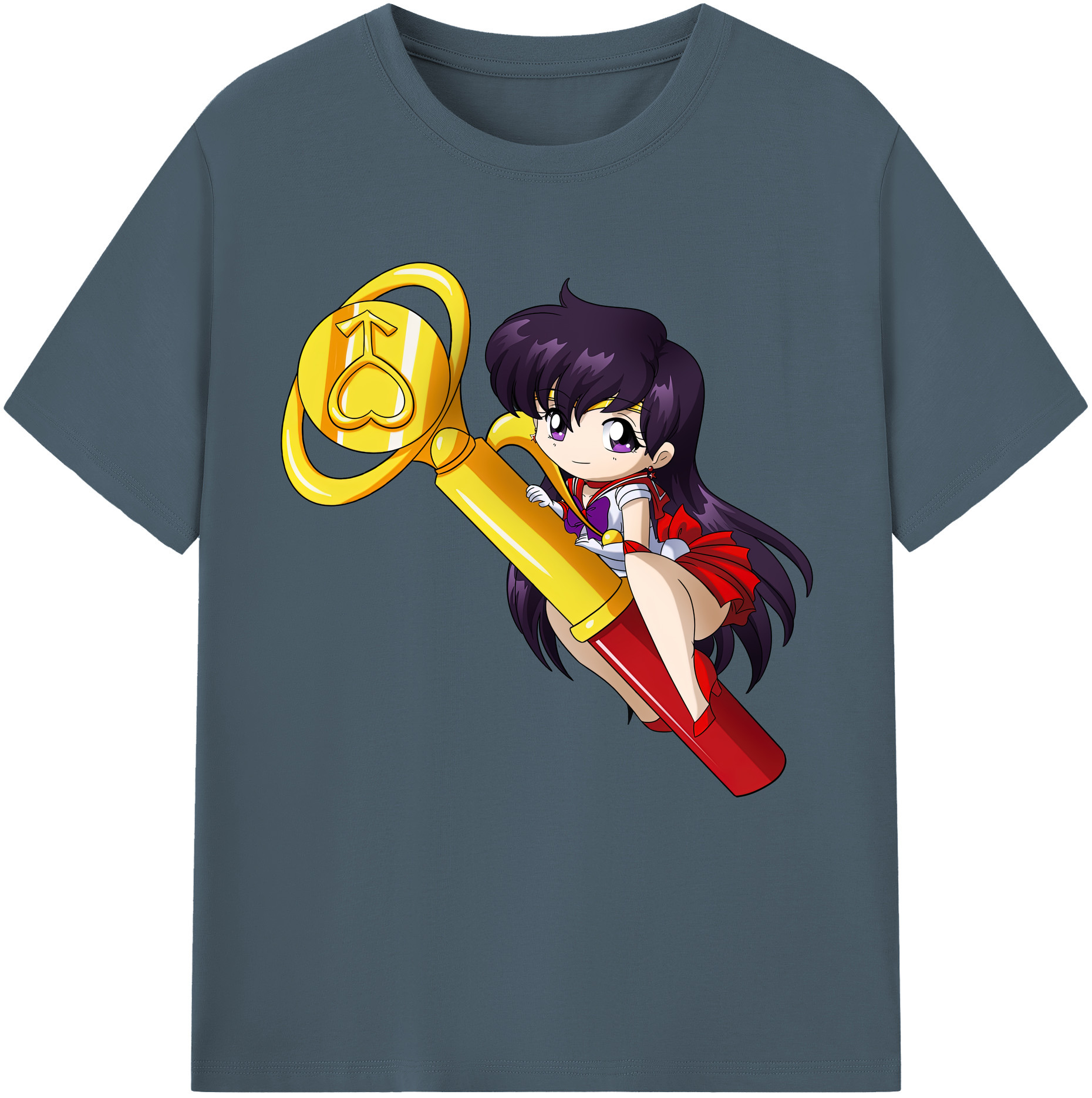 （画像用） 美少女戦士セーラームーン 火野レイ ひの レイ Sailor Moon Hino Rei （セーラーマーズ,Sailor Mars） 綿100％半袖Tシャツ（フロントプリント）